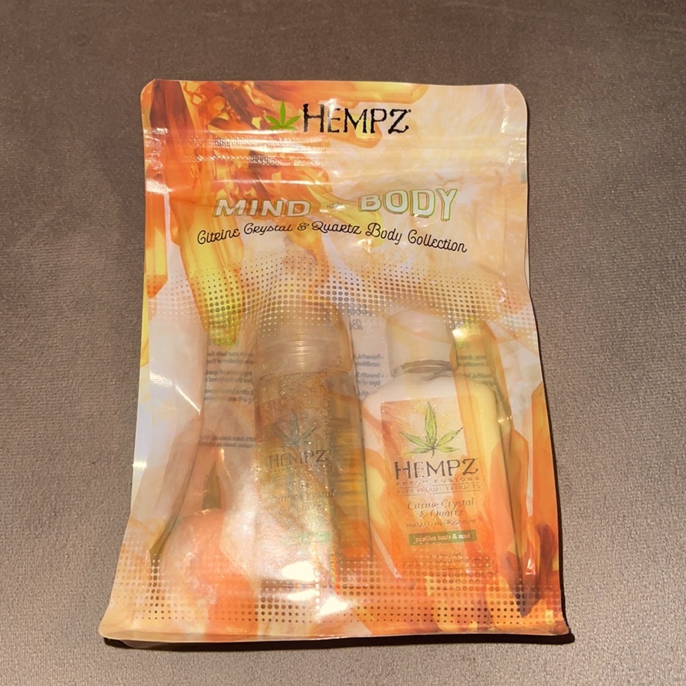 Hempz Mind Body Citrine Crystal & Quartz Body Collection NEW